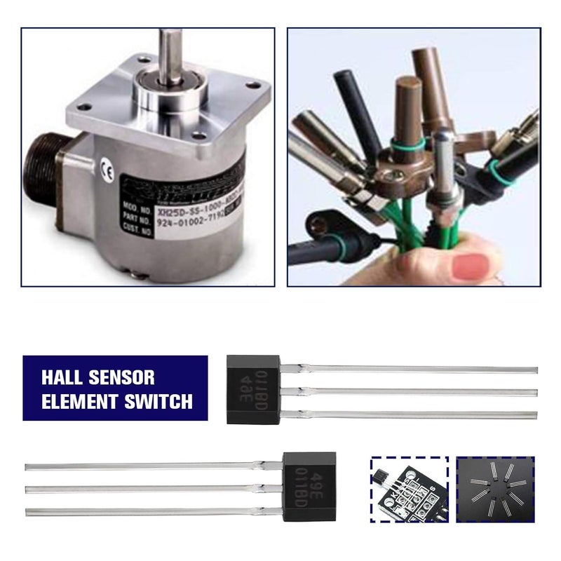 SING F LTD 10Pcs 49E OH49E S49E SS49E TO-92 Linear Hall Effect Sensors Magnetic Detector 3 Terminal Sensitive for Electric Vehicle Motor Repair Applications - Image 2